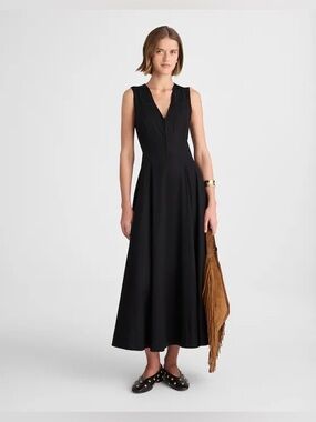 V-Neck Circle Midi Dress